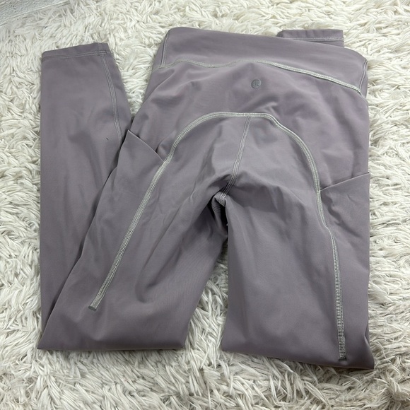 Lululemon Power Thru High-Rise Tight 25" Mauve Grey - Picture 5 of 7